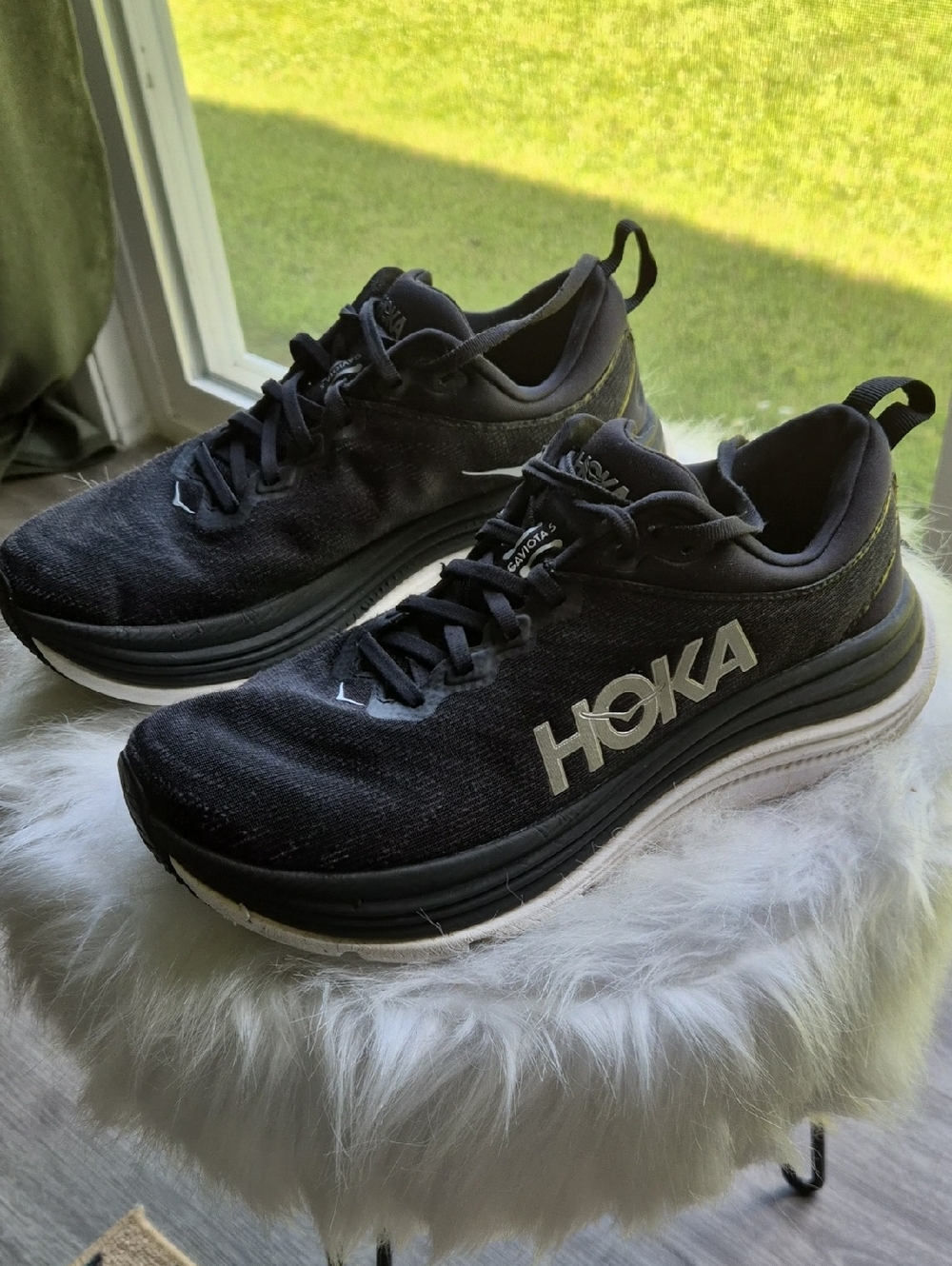 Hoka Women's Gaviota 5 Black Sneakers Size 9B